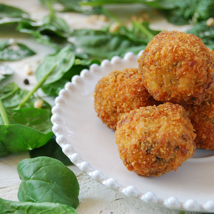 Croquetas de Espinacas y piñones de Pepe & Cro